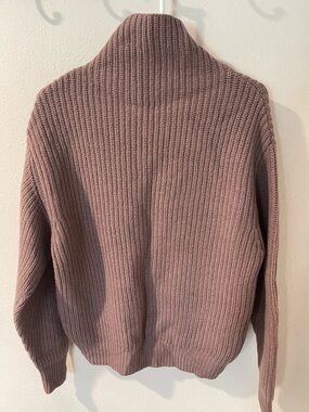 Wilfred Mauve Ribbed Turtleneck Sweater